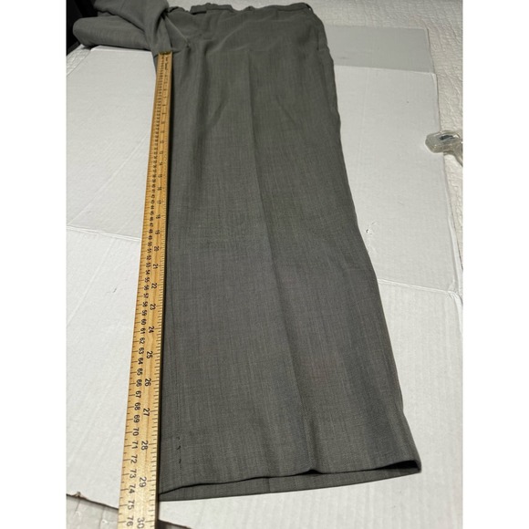 Savane Men's Dress Pants 38W 30L Flex Waist Gray Flat Front - Picture 3 of 6